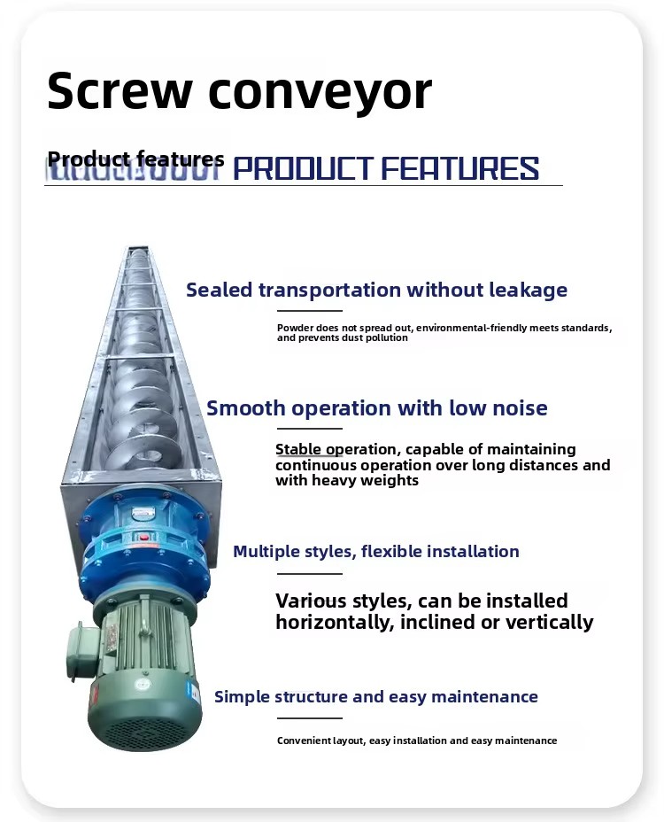 U-shaped Shaftless Stainless Steel Screw Conveyor Cement Feeder Elevator for Mining Applications Water Treatment Machine Price