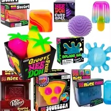 Schylling Nice Cube Sensory Nice-Sicle Stress Relief Squishy Cube Anti-Anxiety Squeeze Object Focus ADHD Population Plush