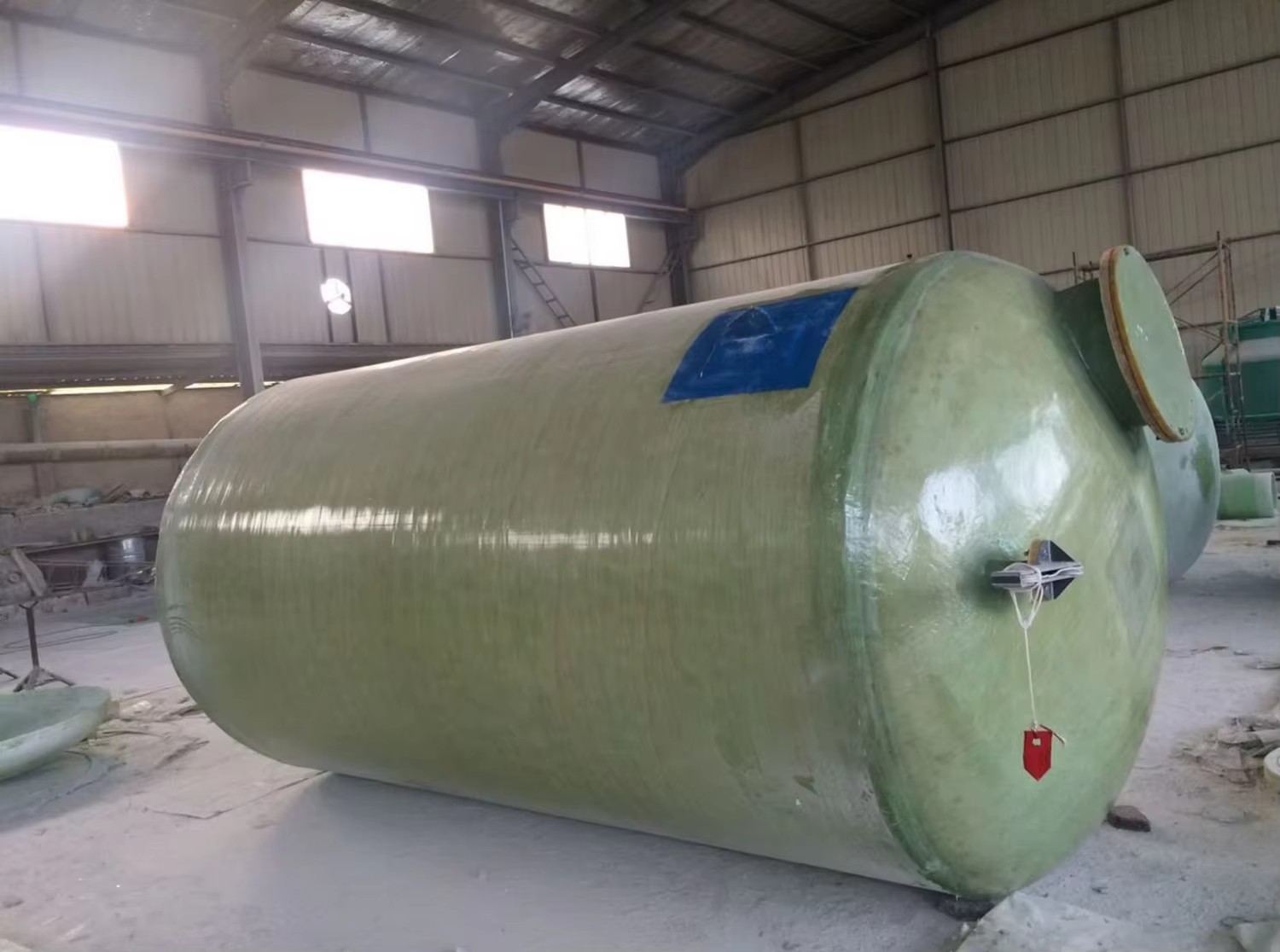 Vertical Cylindrical FRP Tank, wear resistant container, for oilfield wastewater, well site waste liquid & crude water storage