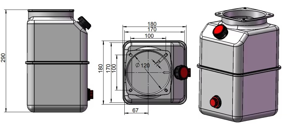 Factory 5L Hydraulic Oil Tank for Dump Truck