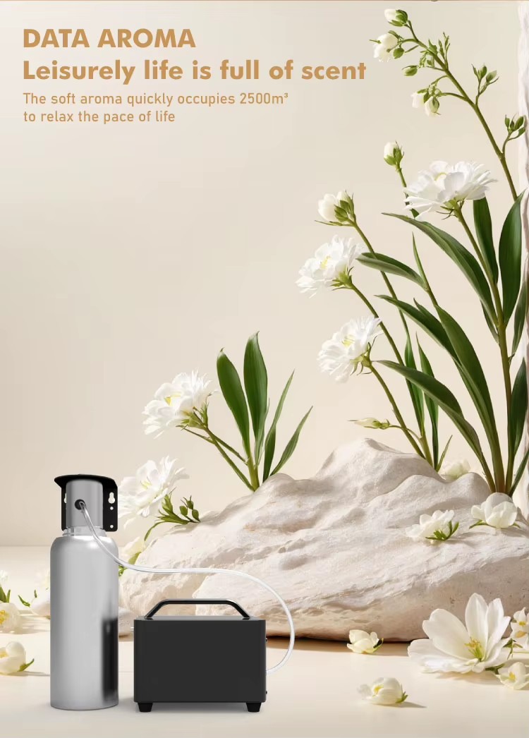 Smart/WiFi App-Controlled 1000ml Waterless Metal Aromatherapy Diffuser for Hotel Commercial Use Central Air Low Noise <38dB