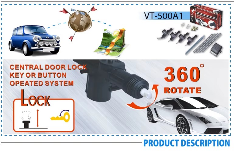 Automotive Parts Accessories Electric 12V Universal Car Door Remote Central Locking System Lock Actuator ABS Speed Control