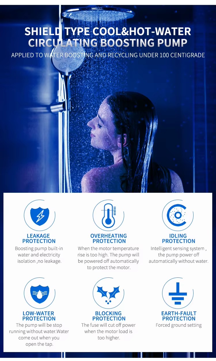 Electronic 1inch Small Central Mini Floor Heating Water Booster Circulating Pump for Shower