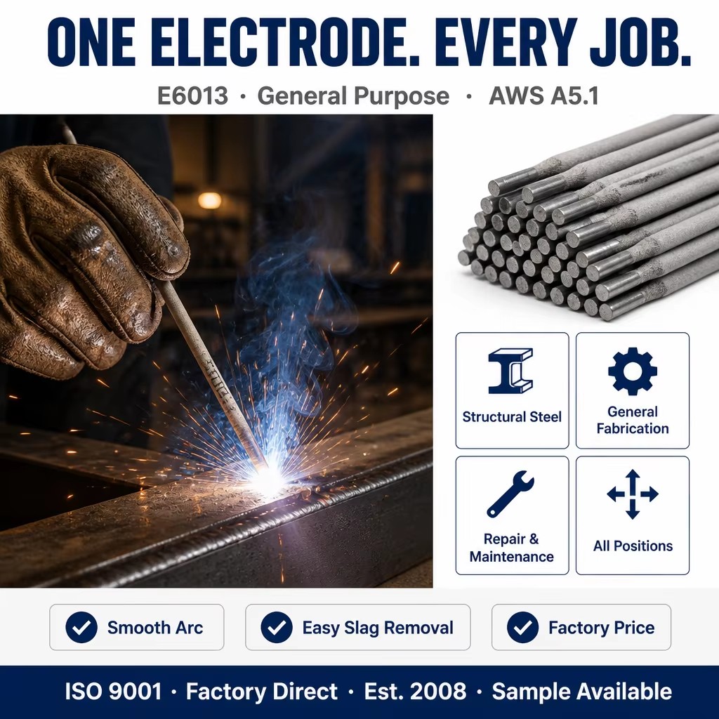 Welding Rod E6013 AWS Carbon Steel 20kg 2.5mm 3.2mm Baguette Electrode Manufacturer Factory