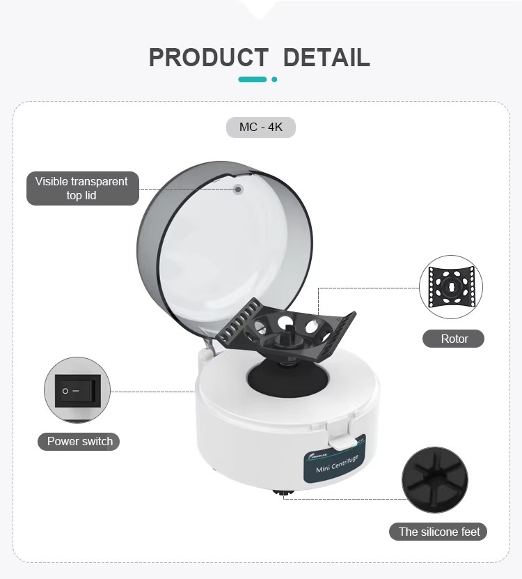 Microhematocrit Centrifuge with Dual Start Centrifuge 5000 Rpm