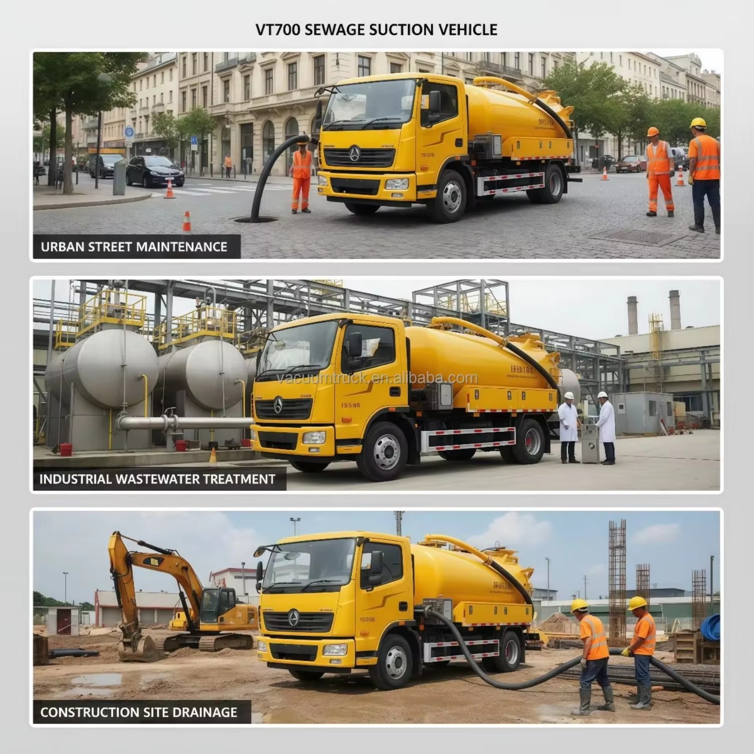 Toilet Sucker Truck Septic tank 4500 Liter Toilet Vacuum Truck with Mud Water Separation