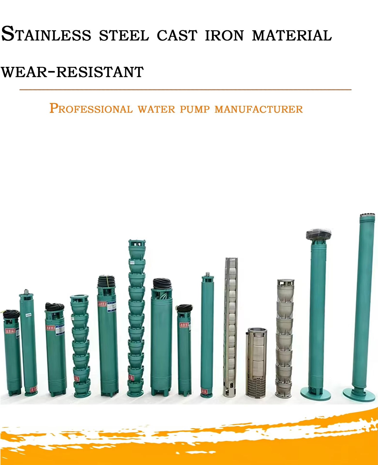 Pumping Machine Water Deep Well Submersible Centrifugal Pump Machine Farm Irrigation Centrifugal Bomba Centrifuga Paraagua