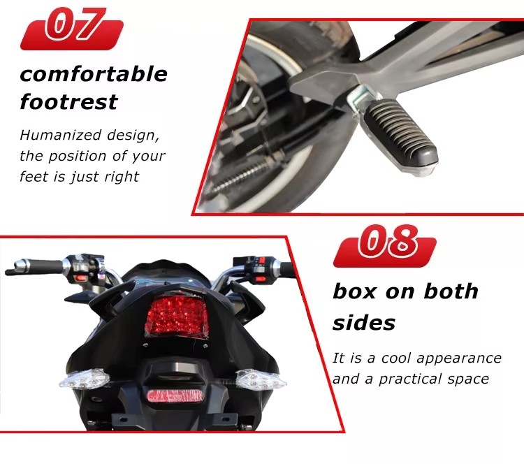 Manufacturer High Speed Gasoline Disc Brake Central Electric Motorcycle 15000w