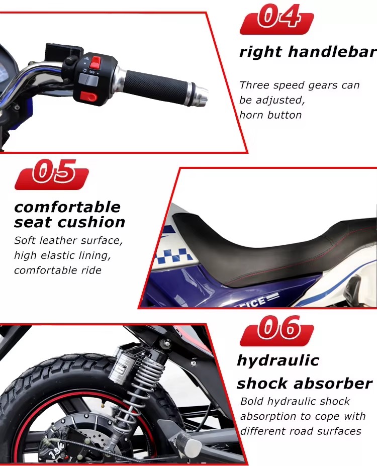 Wuxi Factory 8000W Central Motor Electric Motorcycle With Belt