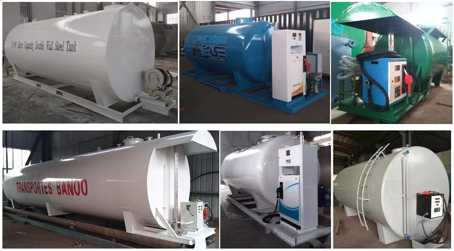 30000 Liters Carbon Steel Fuel Ground Tank with Dispenser Pump Used for Farms Mining
