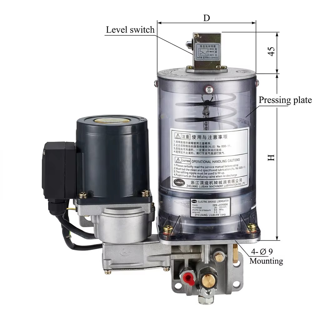 Electric Centralized Lubrication System 25W Automatic High Pressure Grease Pump