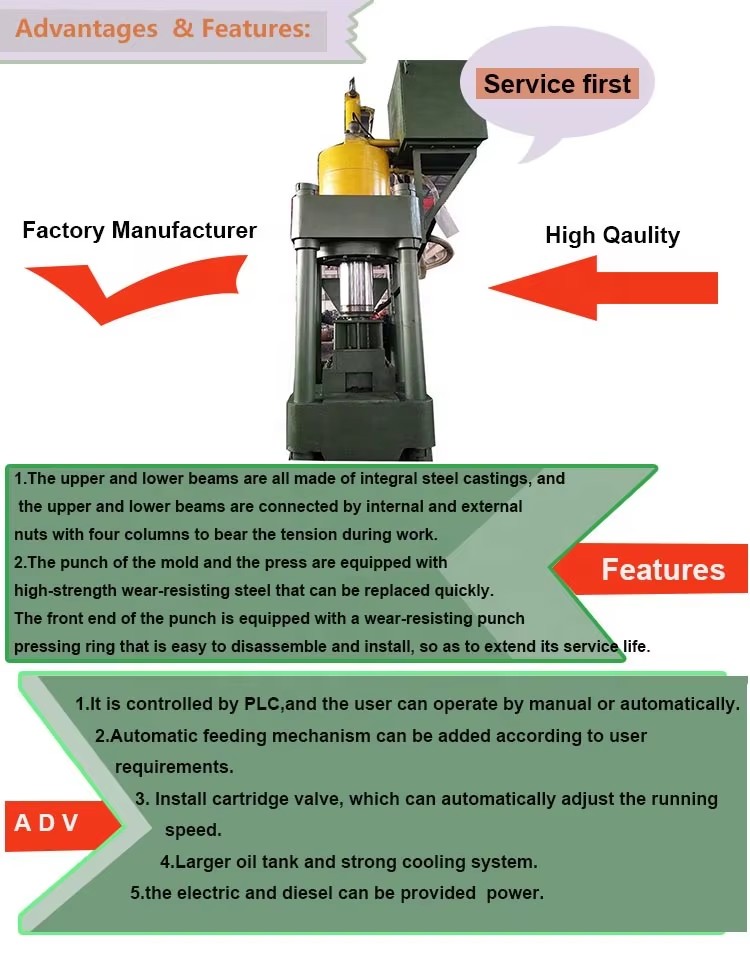 Aluminum Powder Briquette Pressing Machine Metal Briquette Making Machine