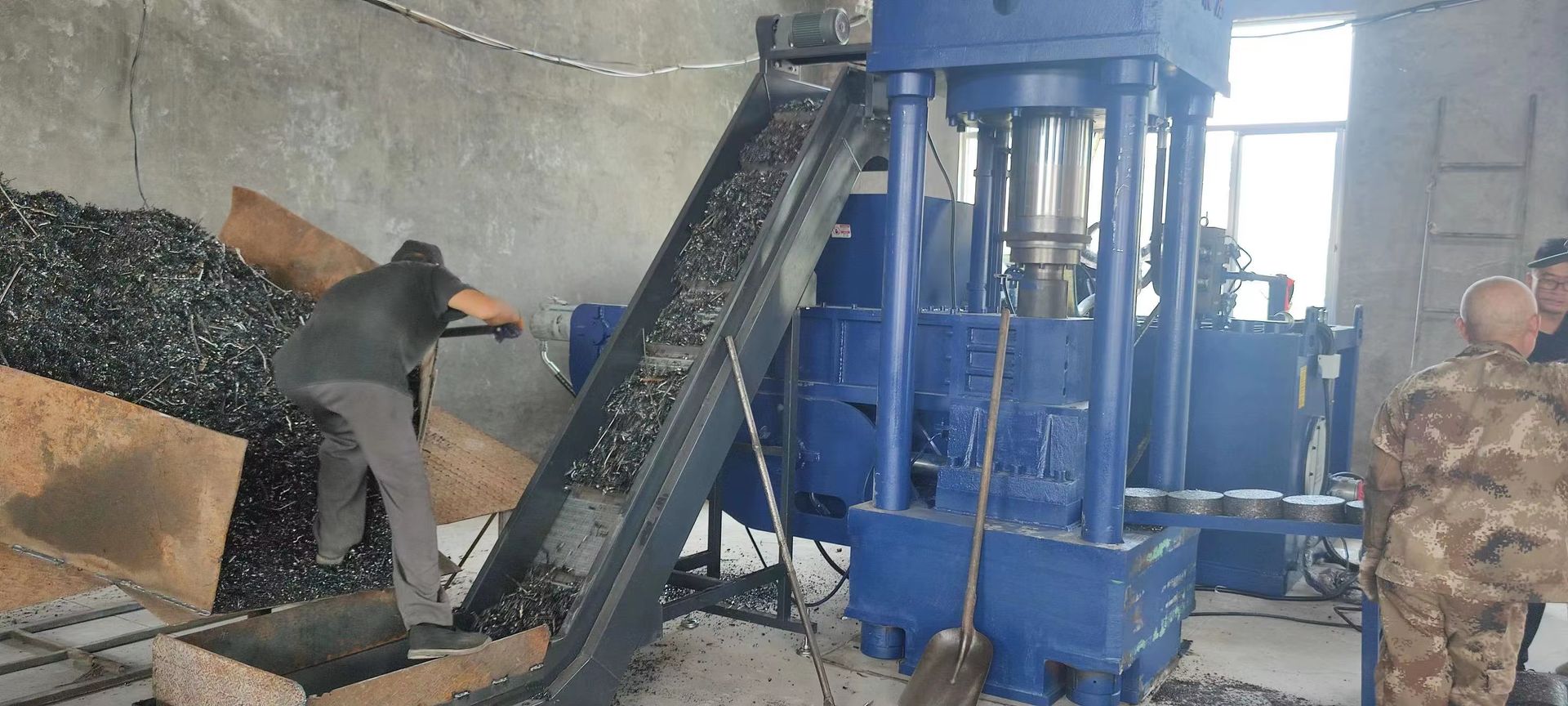 Metal Chips Waste Iron Steel Powder Briquette Making Machine