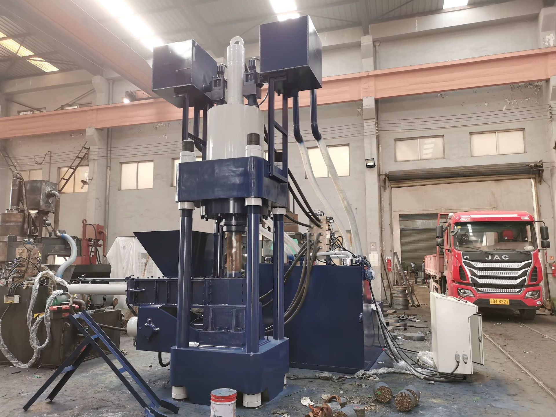 Metal Chips Waste Iron Steel Powder Briquette Making Machine