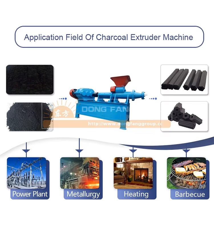 High Output BBQ Charcoal Extruder Machine Charcoal Briquette Machine for Sale