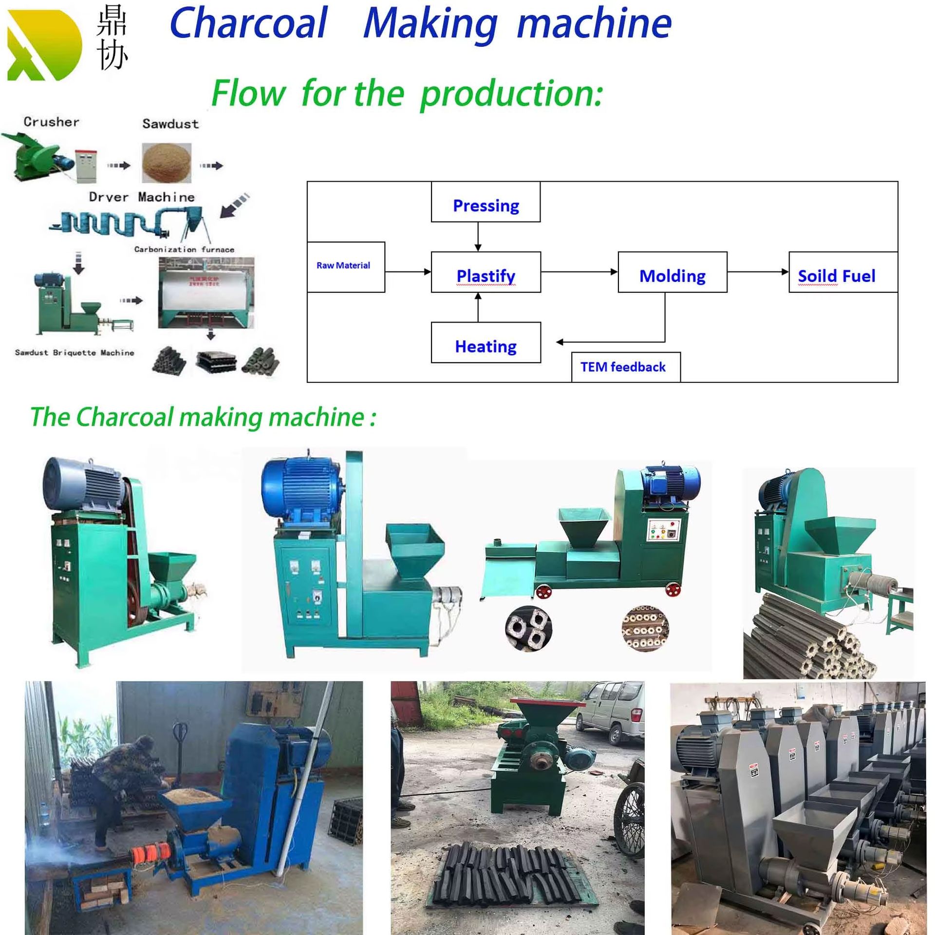 Small Eco Charcoal Briquette Machine