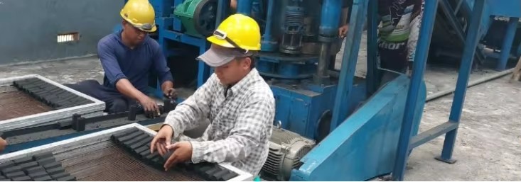 Coco Fiber Coco Peat Charcoal Briquette Machine Home Fuel BBQ Press Briquetting Machine