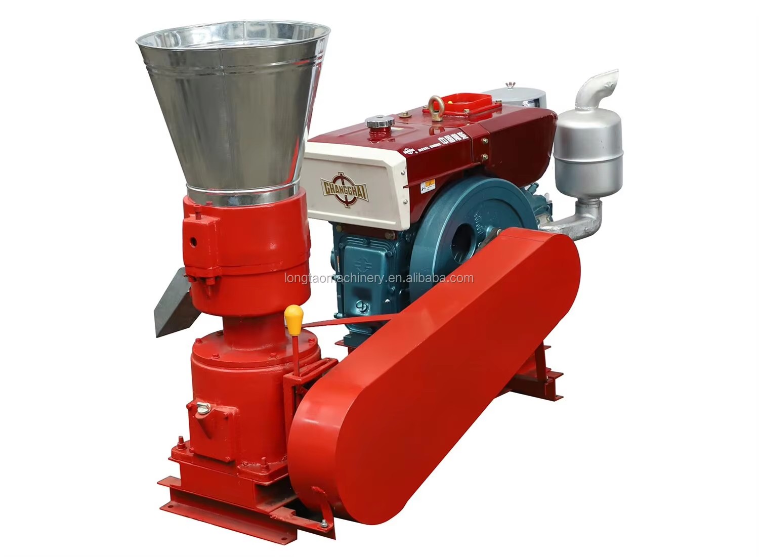 22hp Diesel Engine Charcoal Briquette Making Machine / Fuel Pellet Press Machine / Pellet Mill