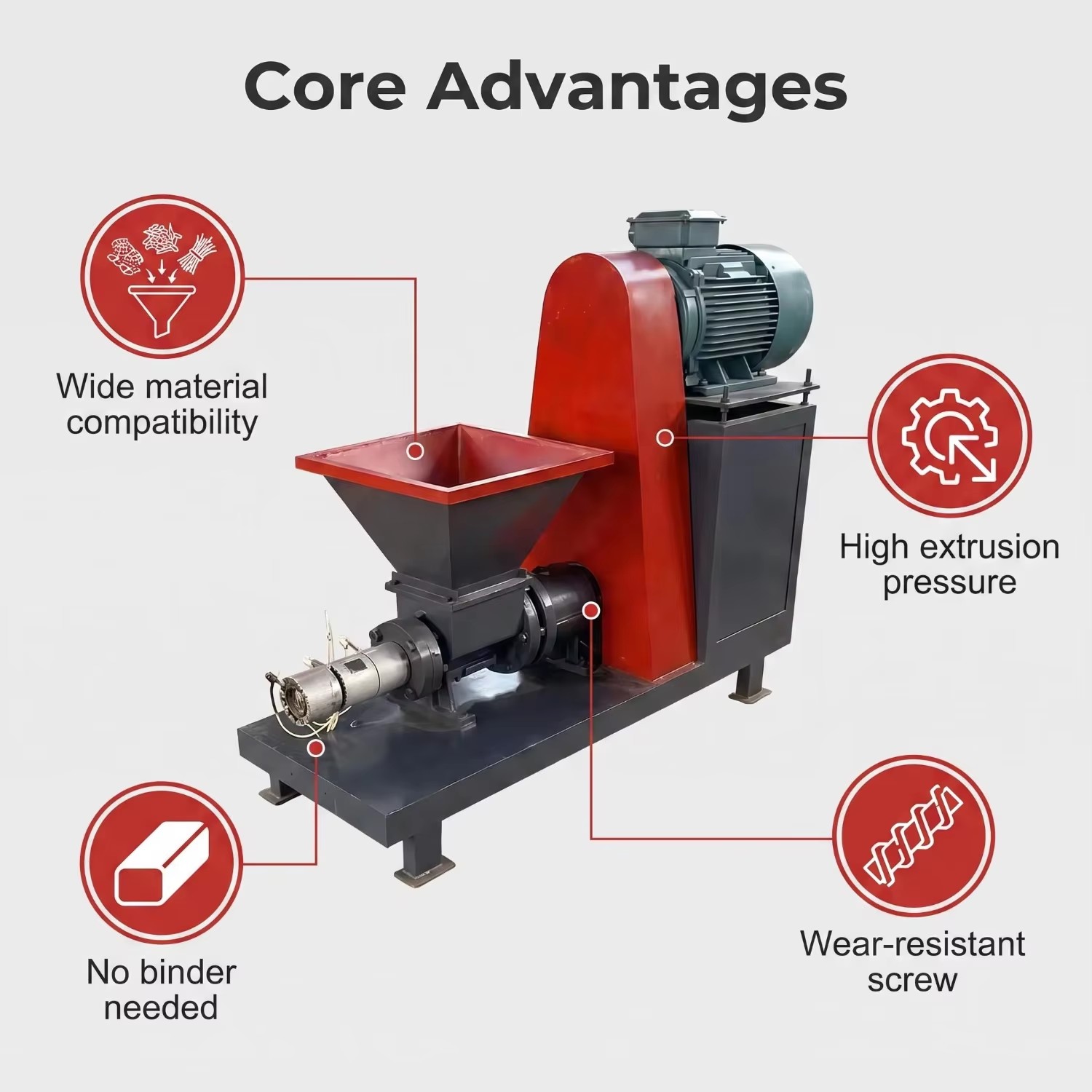 Factory Direct Biomass Briquette Making Machine Sawdust Charcoal Rod Forming Equipment Hexagon Briquettes 260-350kg/h Capacity