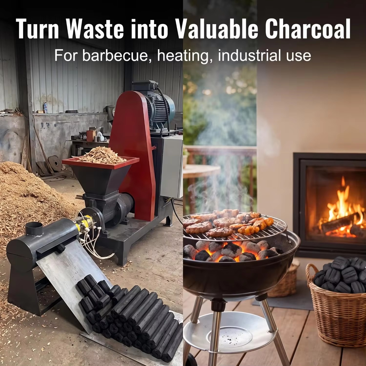 Factory Direct Biomass Briquette Making Machine Sawdust Charcoal Rod Forming Equipment Hexagon Briquettes 260-350kg/h Capacity