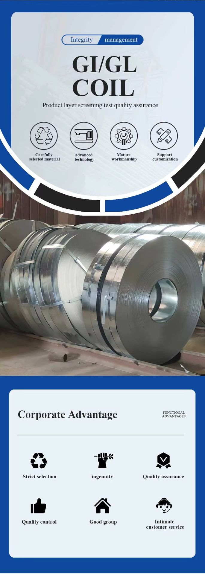 Gi Galvanized Steel Sheet in Coils Supplier for Outdoor Decorations Prime Hot Dipped Galvanized Steel Coil