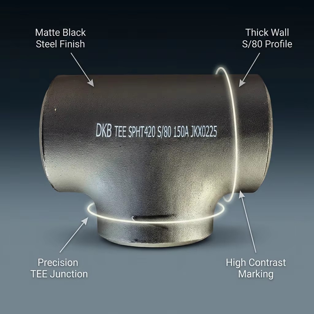 ANSI B16.9 CS Equal Tee 1/2"-48" SCH10-160 BW