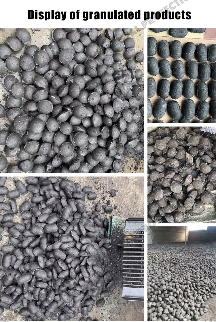 High Productivity Waste Wood Charcoal Pressing Machine Biomass Roller Briquette Press Machine