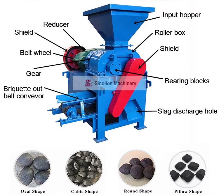 Vegetable Charcoal Wood Charcoal Briquettes Making Machine