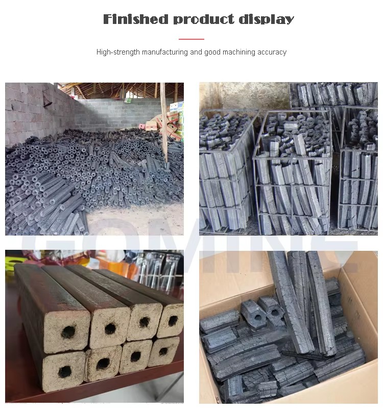 Sawdust Charcoal Briquette Biomass Machine Small Bbq Charcoal Rod Extruder