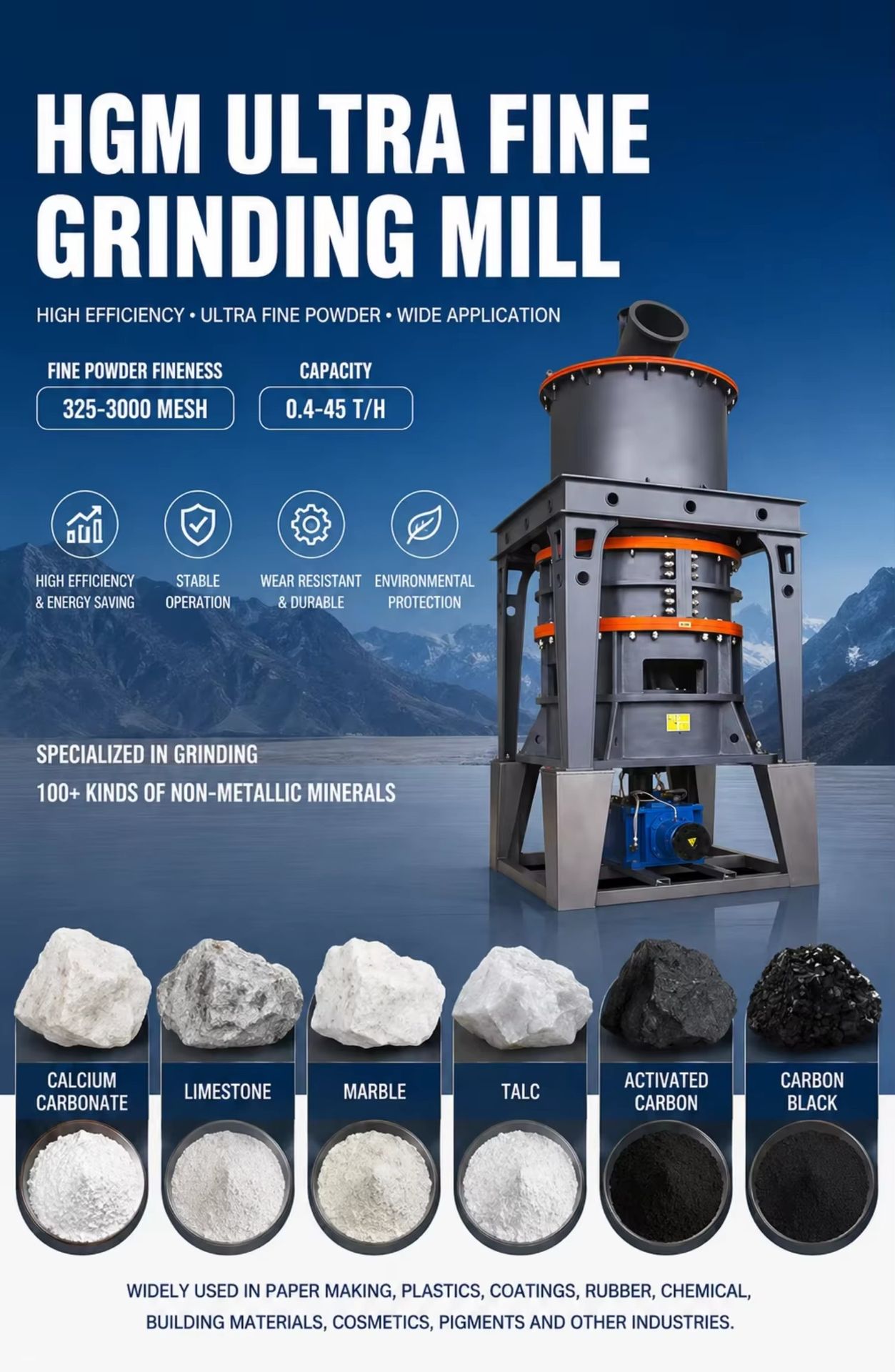 Vertical Grinding Mill for Kyanite Powder Production Industrial Grinding Machine Mining Machinery