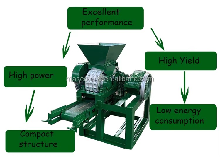 Hot Selling Customizable Factory BBQ Charcoal Briquetting Machine New Charcoal Briquettes Ball Pressing Forming Machine