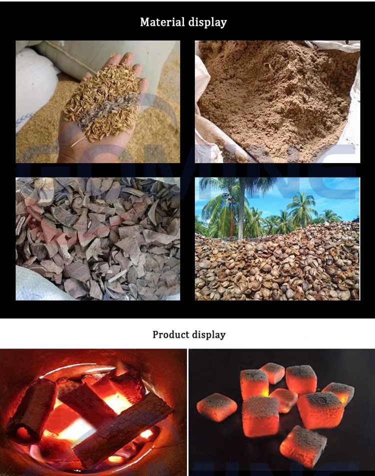 Sawdust Charcoal Briquettes Bbq Charcoal Coal Briquette Making Machine