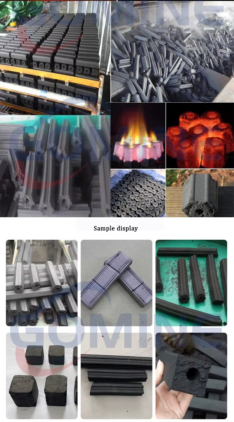 Sawdust Charcoal Briquettes Bbq Charcoal Coal Briquette Making Machine