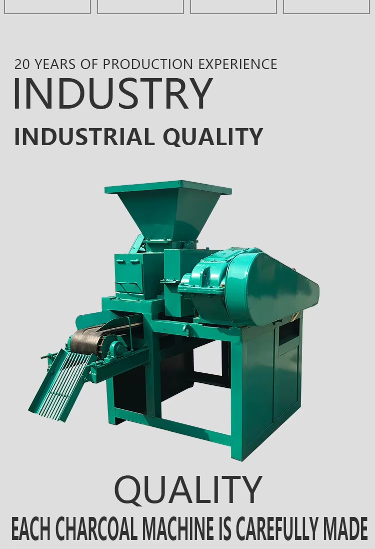 Fully Automatic Hydraulic Mineral Charcoal Powder Briquetting Machine Model 500kg/h Capacity PLC Controlled Touch Screen