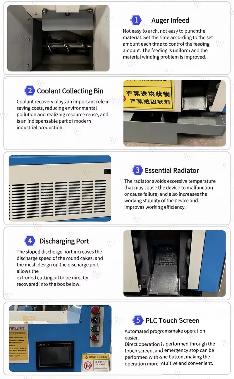 Fully Automatic Hydraulic Metal Scrap Briquetting Press Steel Aluminum Chip Compactor
