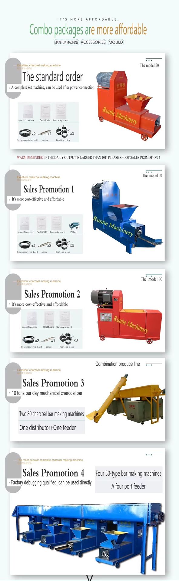 Straw Sawdust Briquette Charcoal Making Machine 300kg/h Capacity Rice Husk Wood Waste Rod Screw Extruder Easy Operate