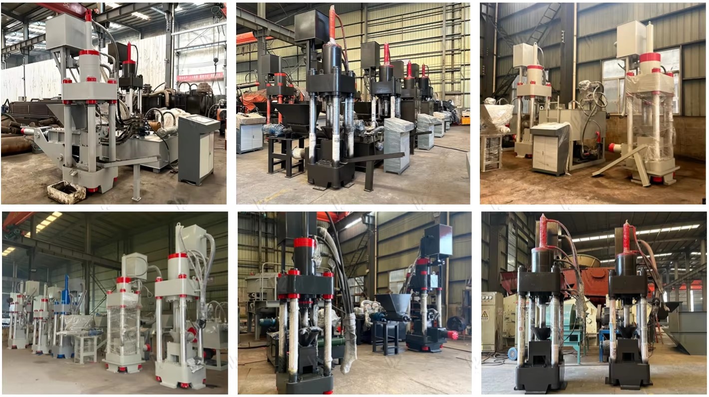 Copper / Brass / Bronze Chip Briquetting Press Hydraulic Scrap Metal Press for Lathe Operations
