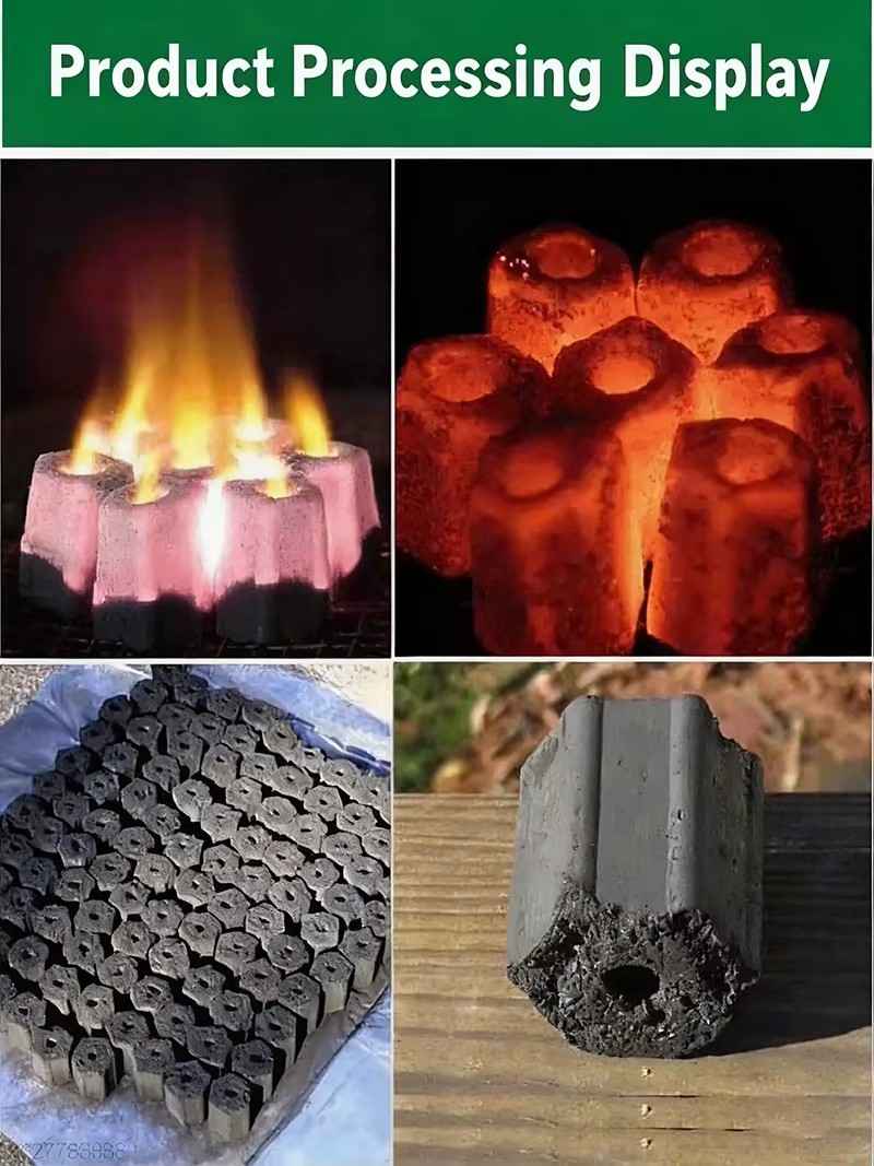 Coal Briquette Press Machine Coal Dust Extruder Hexagonal Round Rod Sticks Carbon Powder Coal Charcoal Extruder Machine
