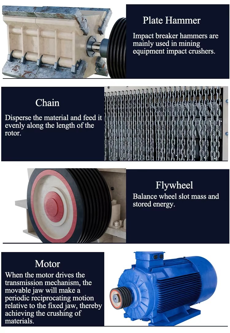 Impact Rock Breaker Machine with Conveyor Mill Adaptability for Rock Processing