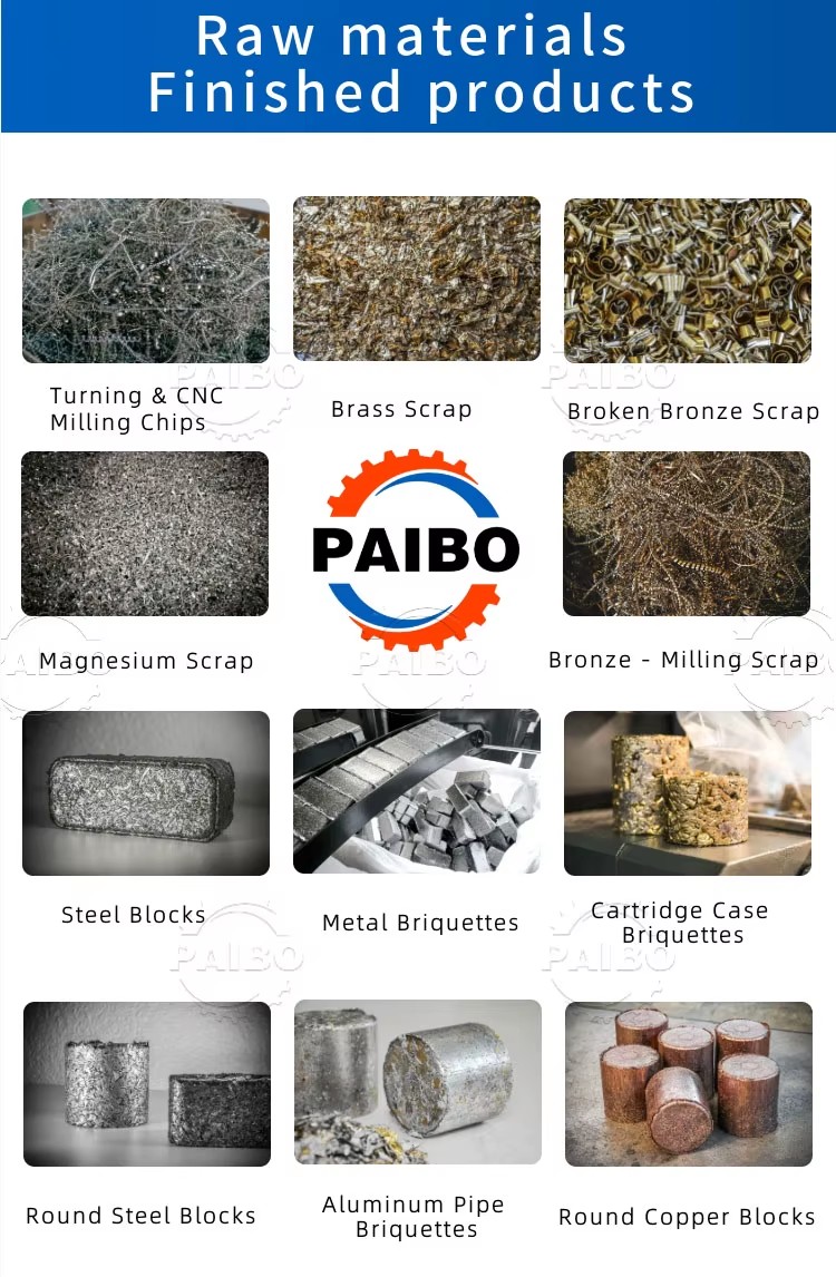 Foundry Use High Pressure Hydraulic Aluminum Chip Briquetting Equipment CE Approved Metal Scrap Press