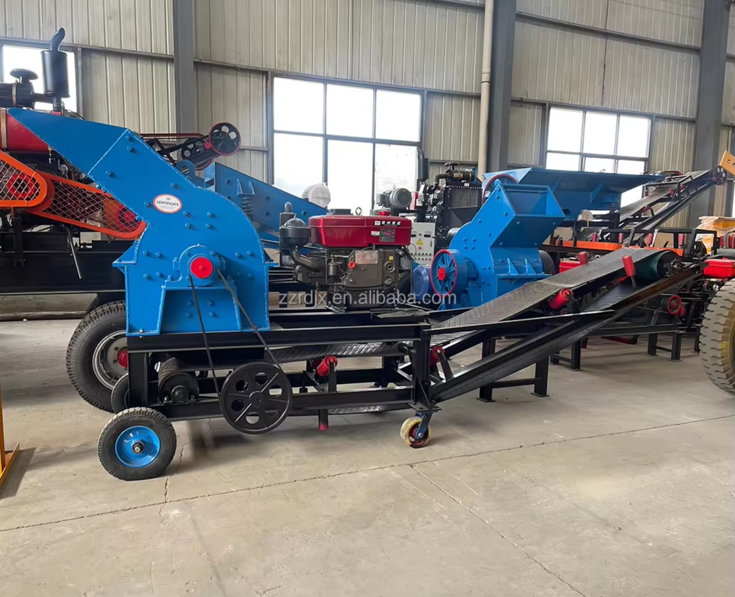 Diesel Engine Hammer Mill Crusher 5-10t/h Gold Ore Rock Stone