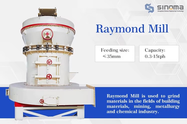 Raymond Mill Machine Limestone Dolomite Granite Ore Grinding Engine AC Motor 1.0-4t/h Capacity Vertical Roller Mill