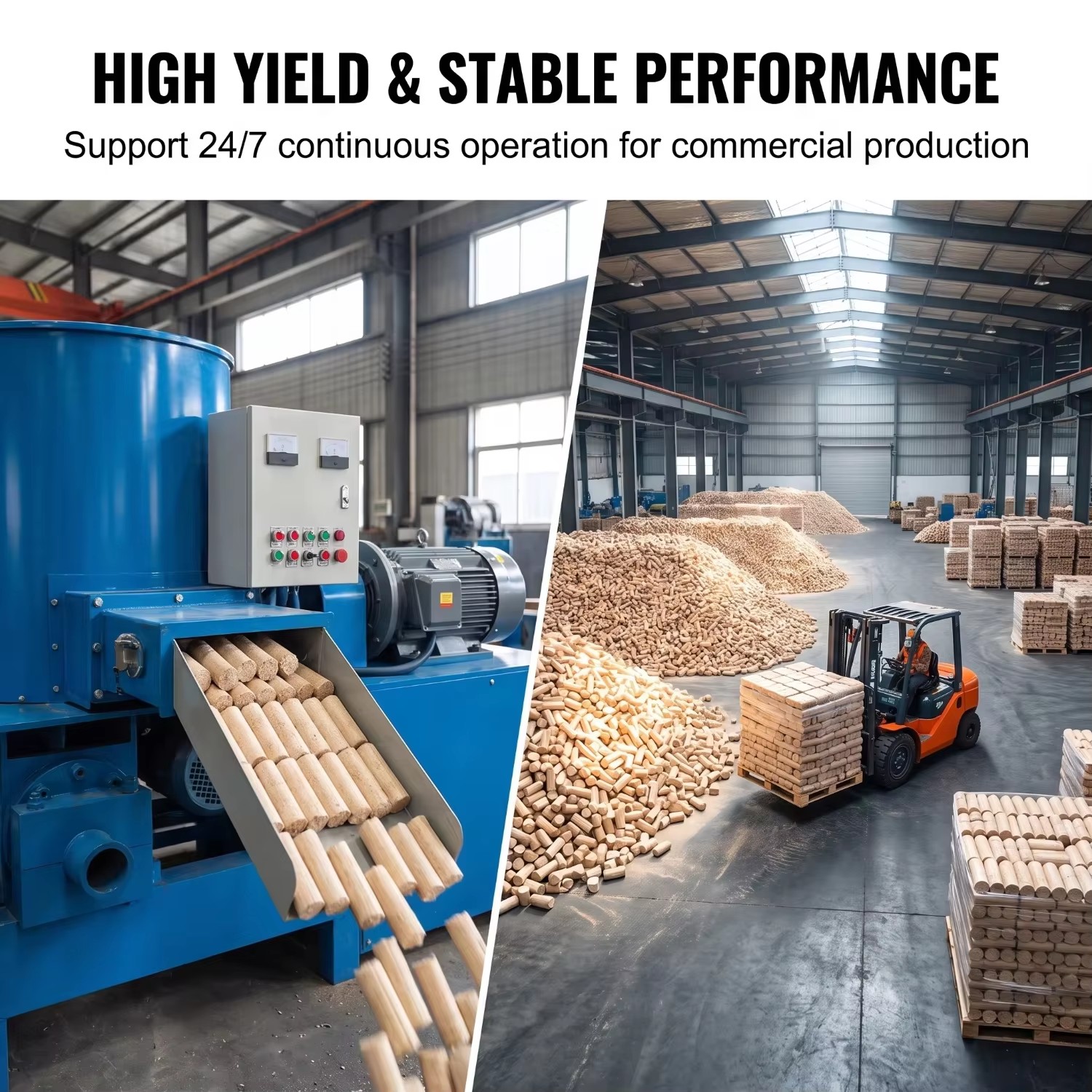 Multi-purpose Biomass Briquette Machine Process Sawdust Straw Rice Husk Agricultural Waste Fuel Rod Making Equipment