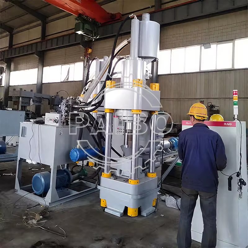 Zero Fault Performance Automatic Industrial Aluminum Swarf Compacting Press Advanced Oil Cooler Servo Motor Bearing Metal