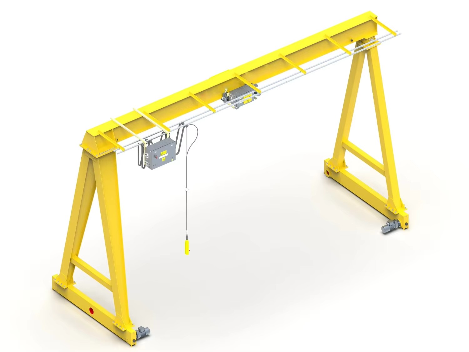 M5 Duty Single Girder Gantry Crane 8T with VFD Hoist for Steel Mill Scrap Yard Continuous Casting Operation