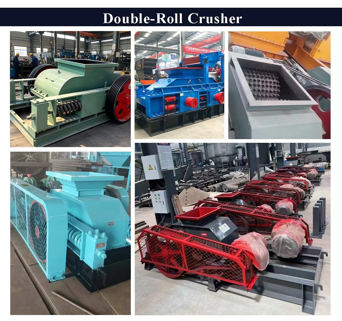 Wear Resistant Smooth Quarry Roll Crusher Fine Crushing Machine Fine Sand Making Plant Double Roller Mill Mineral Rock Crusher