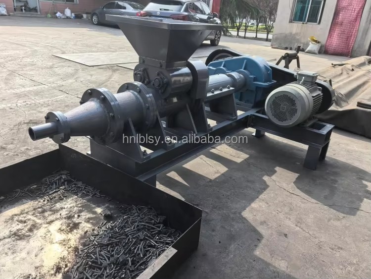 Automatic Advanced Powder Briquette Carbon Rice Husk Rod Making Coconut Shell Molding Machine Charcoal Extruder with great price