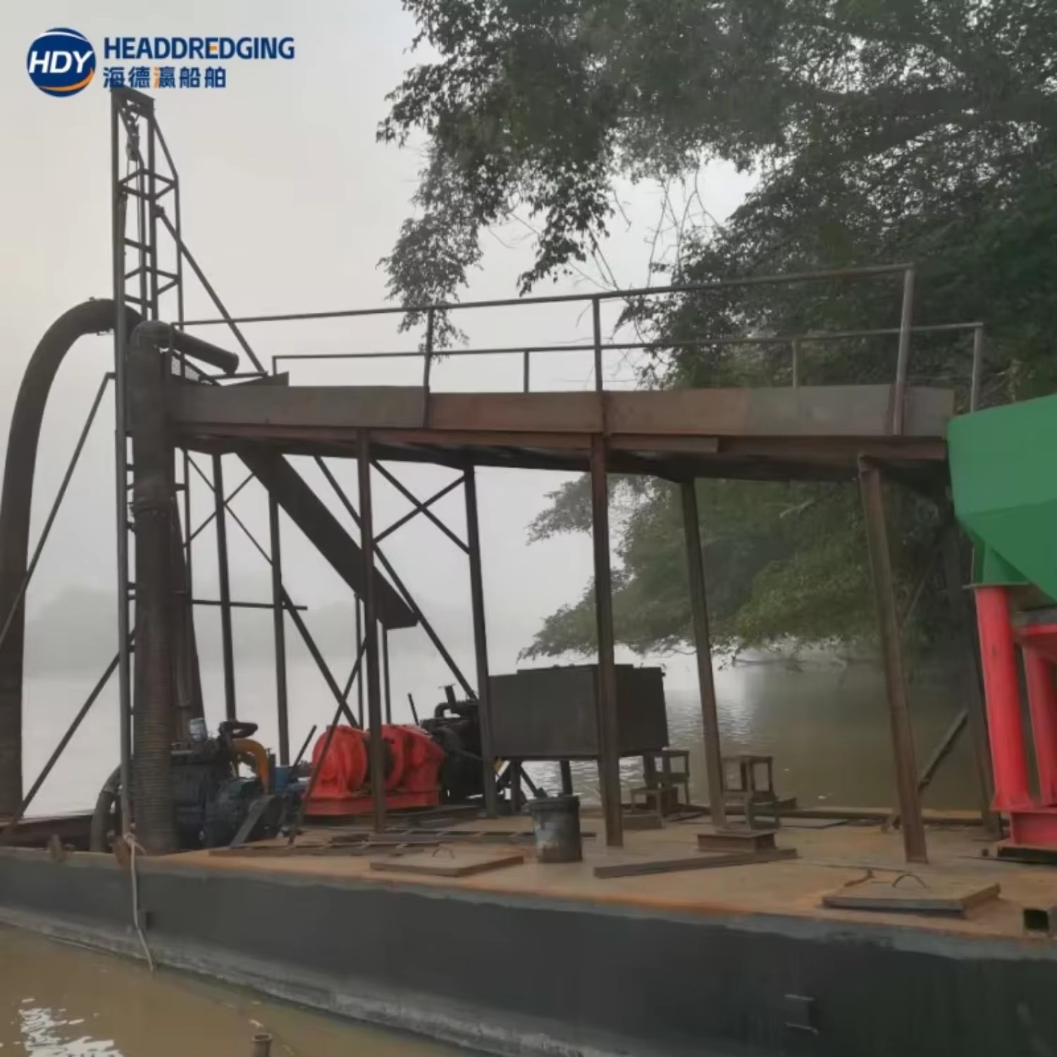 Gold Dredger Machine Gold Mining Platform Gold Dredger River