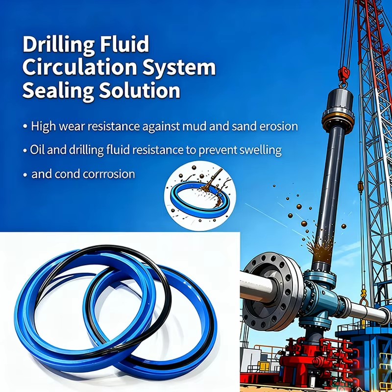 DSH Oilfield PU Seals | 95 Shore Hardness | 5000 psi High Pressure Resistant | Drilling Rig Hydraulic Cylinders Actuators Seal