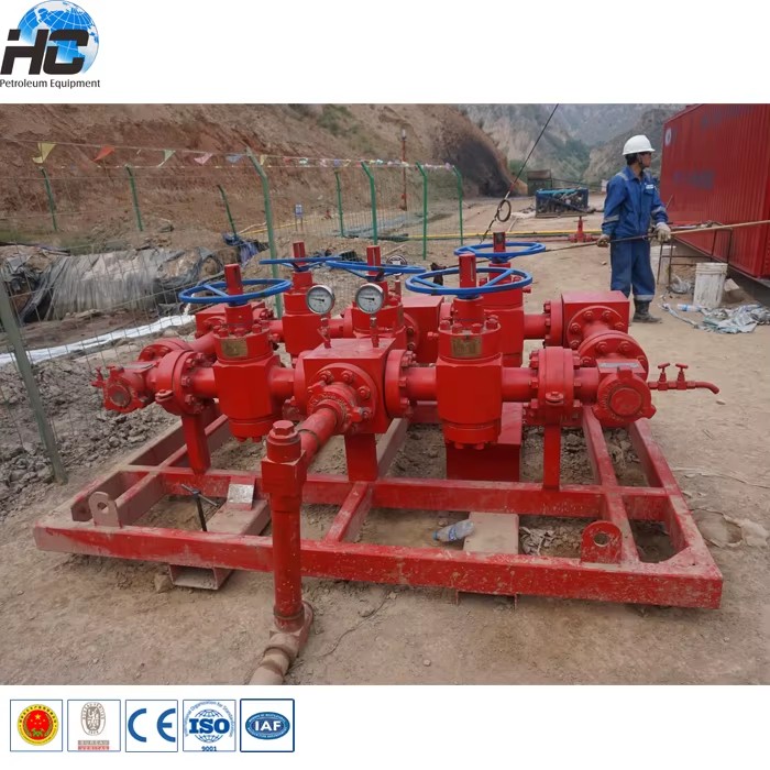 Oilfield Wellhead Manufacturers API 16C Choke and Kill Manifold / Manual & Hydraulic Choke Manifold